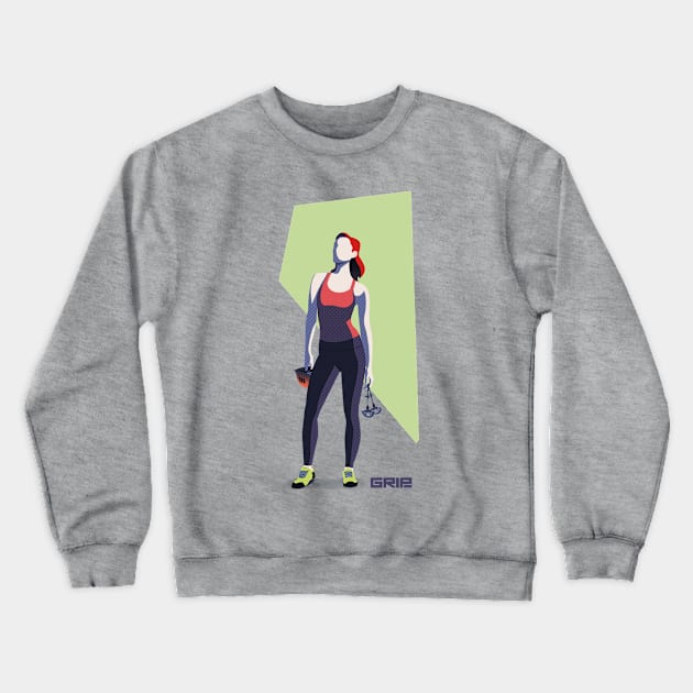 Climbing girl II Crewneck Sweatshirt by gripclimbing